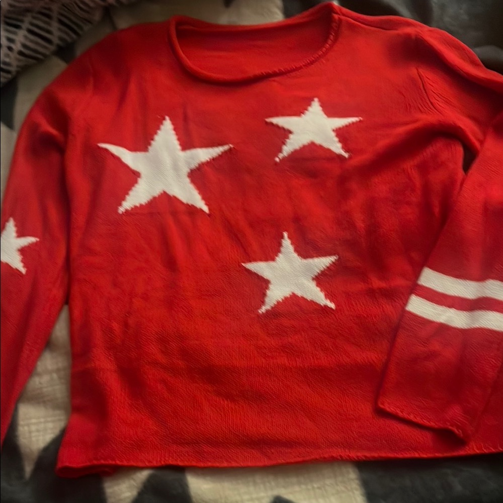 Red Sweater with White Stars